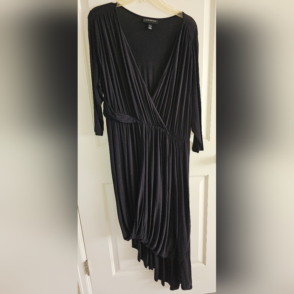 Lane Bryant Asymmetrical Black Casual Dress
